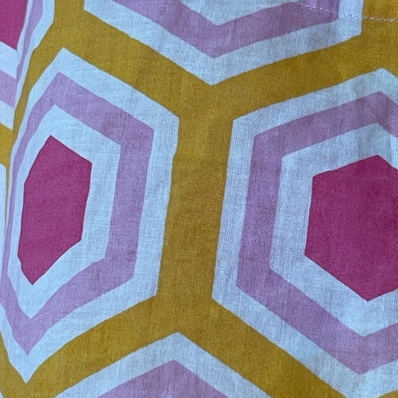 Hexagon Patterned Pink and Orange Women's Tunic - Picture 4 of 4